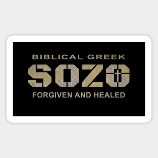 Biblical Greek, Healed and Forgiven, Sozo Magnet